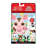 Make-a-Face – Ferme, Carnet d’Autocollants Réutilisables – Activité de Voyage