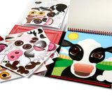Make-a-Face – Ferme, Carnet d’Autocollants Réutilisables – Activité de Voyage