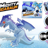 Mighty Megasaur – Dragon Cracheur de Fumée, 28 cm, Fonctionne avec Piles