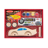 Voiture de course en bois à décorer